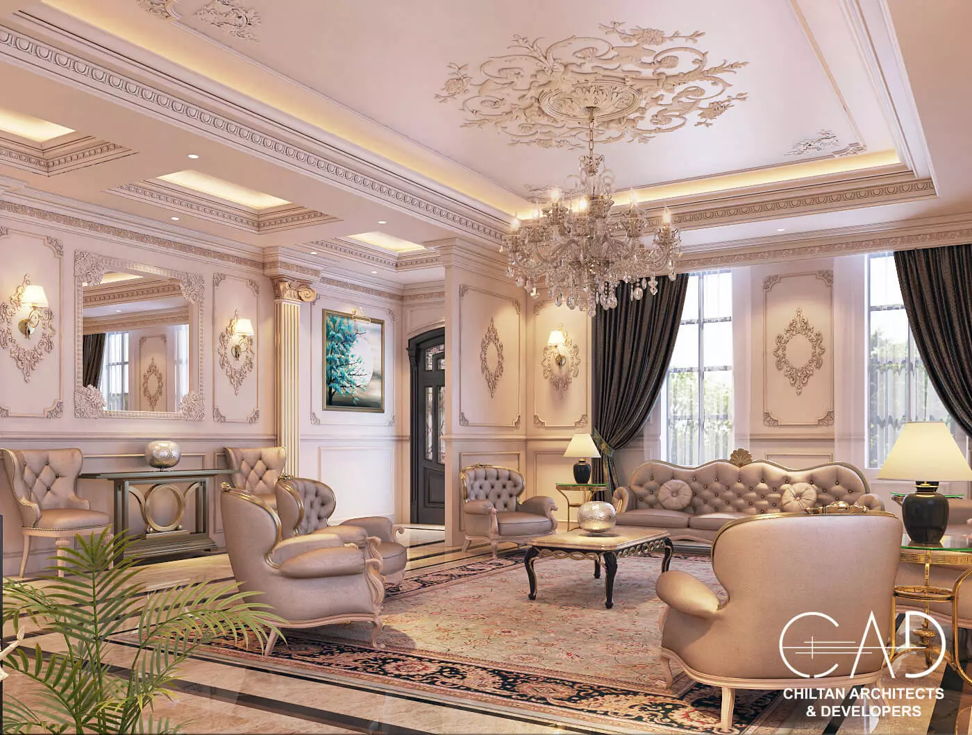 Classical Room Interior Drawing Room View Islamabad Chiltan Architects And Developers Best Architects In Lahore